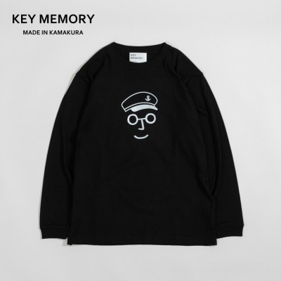 セーラー帽イラストロングTシャツ　BLACK　サイズ1