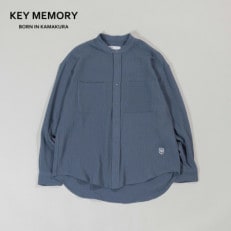 KEYMEMORY鎌倉のガーゼポケットシャツ BLUE サイズ0