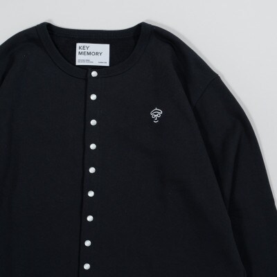 KEYMEMORY鎌倉のスウェットカーデガン BLACK