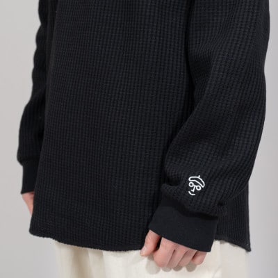 KEYMEMORY鎌倉のワッフルカットソー BLACK サイズ2