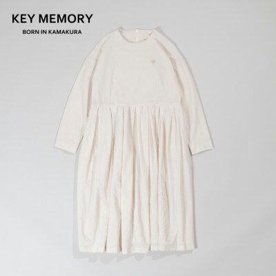 KEYMEMORY鎌倉のナチュラルコットンワンピース IVORY
