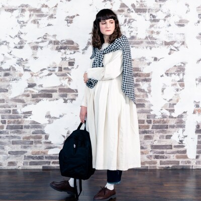 KEYMEMORY鎌倉のナチュラルコットンワンピース IVORY