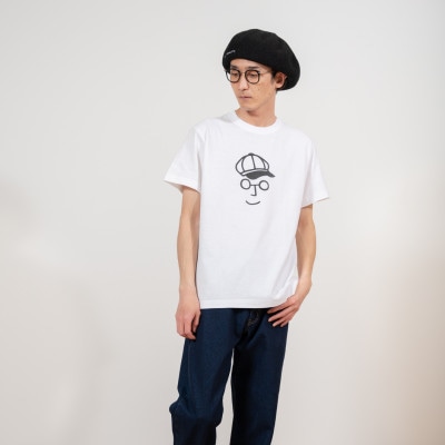 KEYMEMORY鎌倉のキャスケットイラストTシャツ WHITE　サイズ3