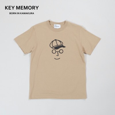 KEYMEMORY鎌倉のキャスケットイラストTシャツ BEIGE　サイズ1