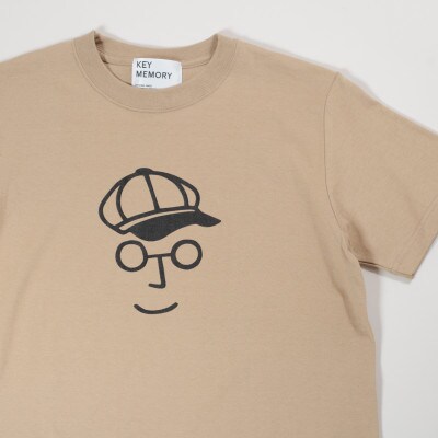 KEYMEMORY鎌倉のキャスケットイラストTシャツ BEIGE　サイズ1