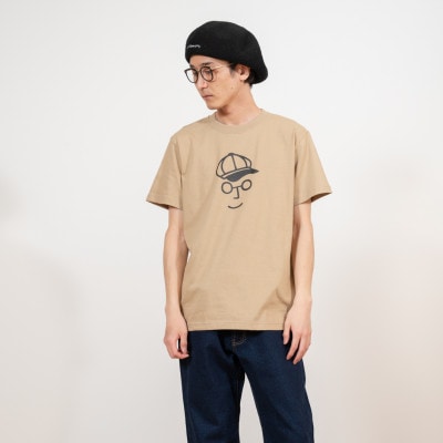 KEYMEMORY鎌倉のキャスケットイラストTシャツ BEIGE　サイズ2