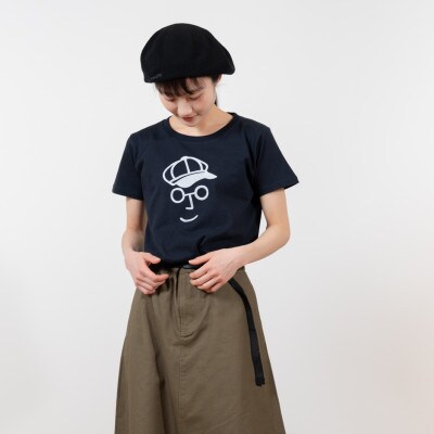 KEYMEMORY鎌倉のキャスケットイラストTシャツ NAVY　サイズ1