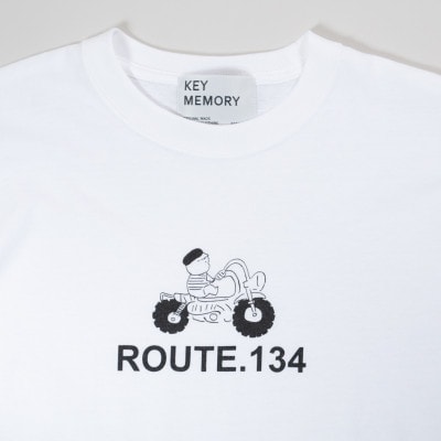 KEYMEMORY鎌倉のルート134イラストTシャツ WHITE サイズ2