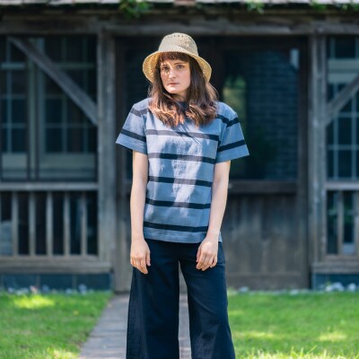 KEYMEMORY鎌倉のボーダーTシャツ BLUEGRAY サイズ0