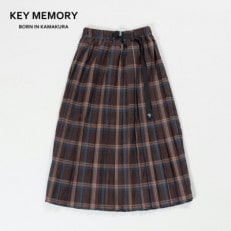 KEYMEMORY鎌倉のクライミングチェックスカート BROWN