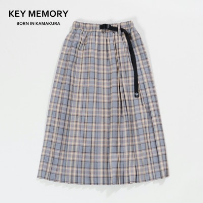 KEYMEMORY鎌倉のクライミングチェックスカート GRAY