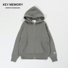 KEYMEMORY鎌倉のミラノリブZIPパーカー GRAY サイズ0