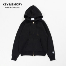 KEYMEMORY鎌倉のミラノリブZIPパーカー BLACK サイズ0