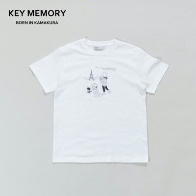 【KEYMEMORY　鎌倉】トラベルイラストTシャツ WHITE サイズ0　1着
