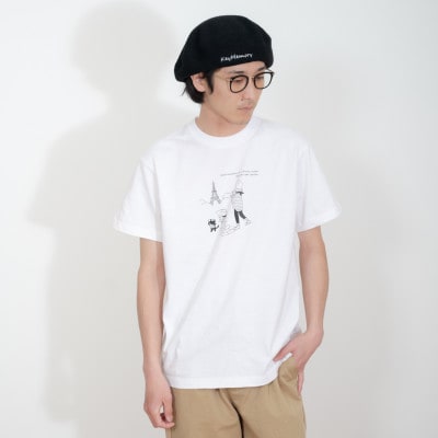 【KEYMEMORY　鎌倉】トラベルイラストTシャツ WHITE サイズ0　1着
