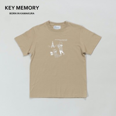 【KEYMEMORY　鎌倉】トラベルイラストTシャツ BEIGE サイズ0　1着