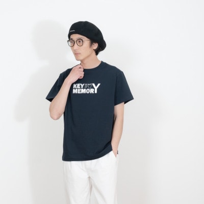 【KEYMEMORY　鎌倉】フラワーロゴTシャツ NAVY サイズ0　1着