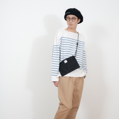 【KEYMEMORY　鎌倉】フラットサコッシュ BLACK　1個