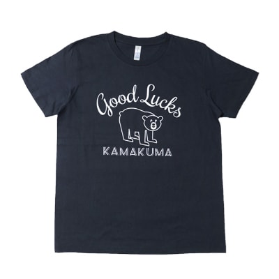 鎌倉の人気キャラクター「カマクマ」のTシャツ(ネイビーXS)とTOTEバッグ(生成り)