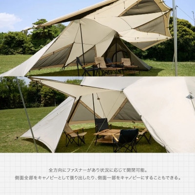 【鎌倉天幕】HIDEOUT-02D 2ポール シェルター テント タープ KTMHO-02D