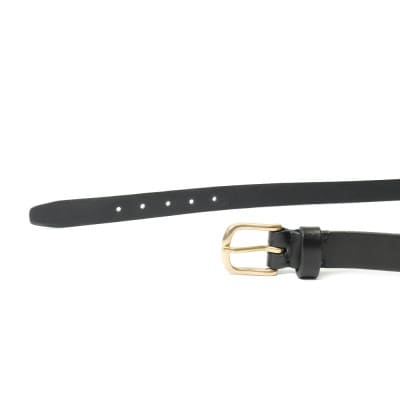 MASSTARD -SADLE LEATHER BELT- BLACK SIZE 2