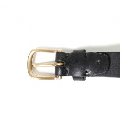 MASSTARD -SADLE LEATHER BELT- BLACK SIZE 2