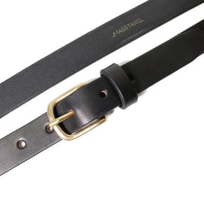 MASSTARD -SADLE LEATHER BELT- BLACK SIZE 2