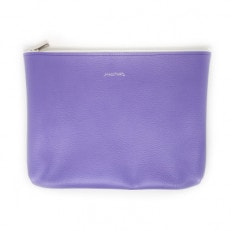 MASSTARD -MINIMAL LEATHER POUCH LARGE- PURPLE