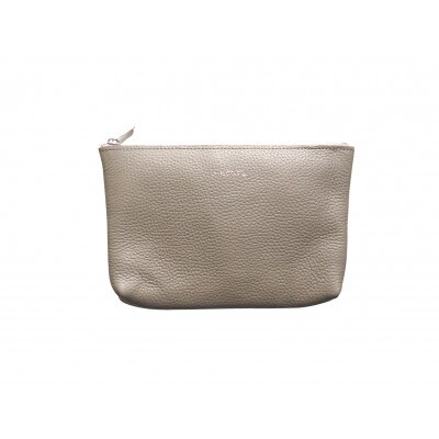 MASSTARD -MINIMAL LEATHER POUCH PETIT- GREIGE
