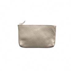 MASSTARD -MINIMAL LEATHER POUCH SMALL- GREIGE