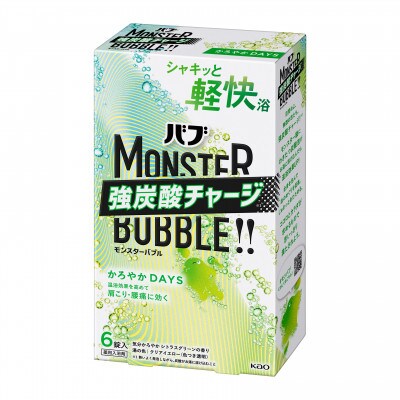 《花王バブ》モンスターバブル【かろやかDAYS】6錠入り×5箱(計30錠)