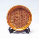 【果物王国山形の珍しい工芸品】桃の種を素材にした『桃の実象嵌盆7寸』