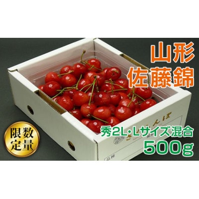 山形県産さくらんぼ　佐藤錦☆秀2L・Lサイズ混合☆500gバラ詰【6月上旬～6月下旬発送】
