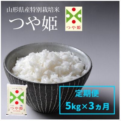 【毎月定期便】【11月上旬出荷開始】7年山形県産特別栽培米つや姫5kg全3回