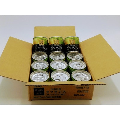 国分　にっぽんの果実　山形県産ラ・フランスEO M2号(195g)缶×12缶