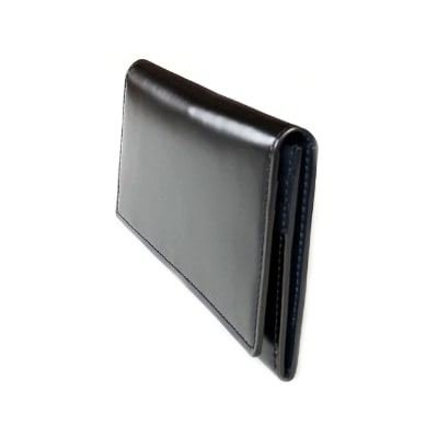 LUEGO コードバン 長財布 小銭入れ付き / ブラック×ネイビー