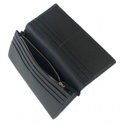 LUEGOのCarino Homme カリーノオム かぶせ付き長財布 / ネイビー