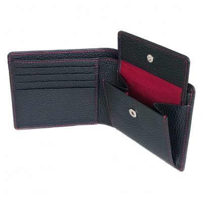 LUEGOのCarino Homme カリーノオム 二つ折り財布 小銭入れ付き/ レッド