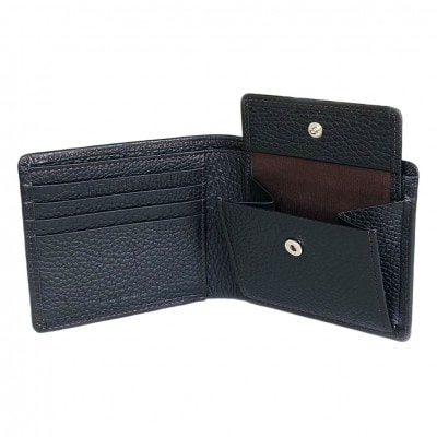 LUEGOのCarino Homme カリーノオム 二つ折り財布 小銭入れ付き/ チョコ