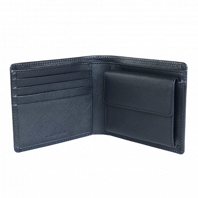 LUEGOのGrace Homme グレースオム 二つ折り財布 小銭入れ付き / ネイビー