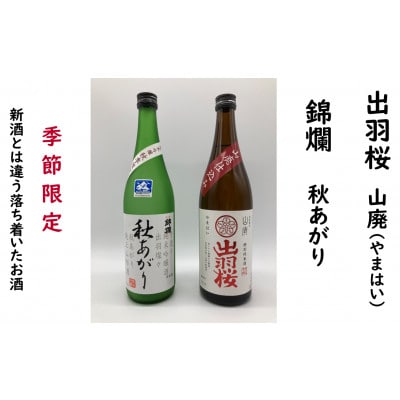 やまがた秋の酒　出羽桜 特別純米酒山廃仕込みひやおろし・錦爛 純米吟醸秋あがり