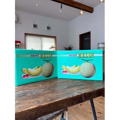 【2026年発送】～先行受付～山形県産・青肉メロン2玉　1.5kg(品種お任せ)