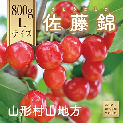 【令和7年度発送】～山形名産地より～さくらんぼ佐藤錦 秀品　800g　Lサイズ