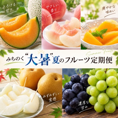 【発送月固定定期便】[令和9年発送予定]みちのく大暑　夏のフルーツ定期便全4回
