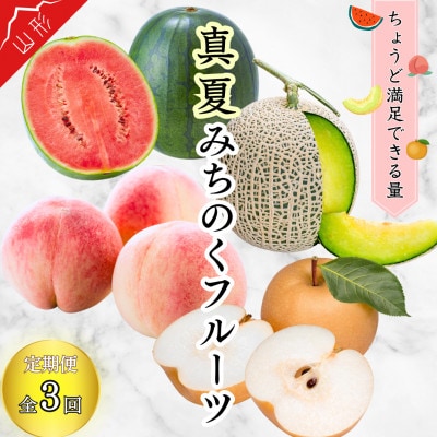 【発送月固定定期便】【令和9年発送】真夏みちのく[フルーツ定期便～瑞々しいフルーツハーモニ～]全3回