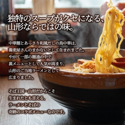山形 冷たい乾麺セット 16人前 (4袋×2種) 冷たい鳥中華 山形肉そば