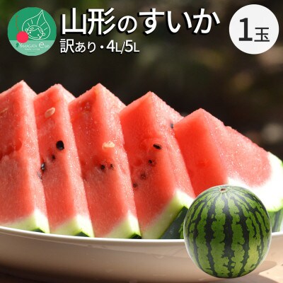 訳ありすいか 4・5L (約9kg) 1玉 山形県産 【令和7年産 先行予約】