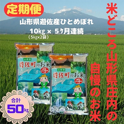 2024年6月発送開始『定期便』山形県産ひとめぼれ10kg[5kg×2袋] 全5回
