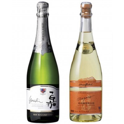 美酒県山形　ぶどう品種飲み比べ　シャルドネ　辛口　ナイアガラ　やや甘口　スパークリング　2本セット
