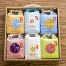 【山形県産米食べ比べセット】こめイロ6　雪若丸、つや姫、ひとめぼれ他　全6品種【3合×6袋】